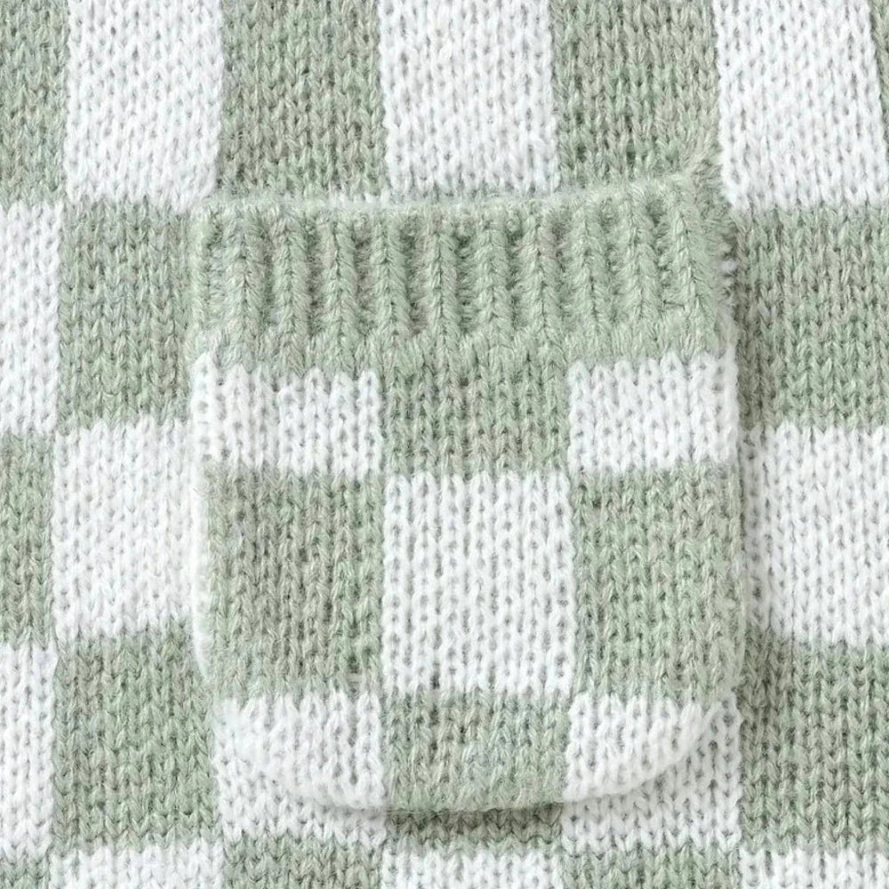 ! Frankie Geruite 1-Delige Overall – Unisex Baby Tuinbroek