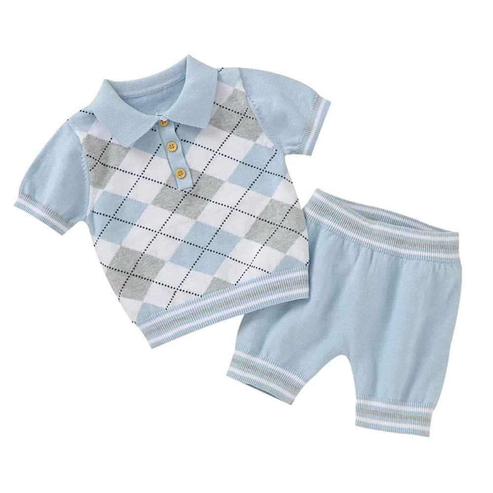 ! Athens Little Boys' Matching Set – 2 Piece Knit Polo & Shorts
